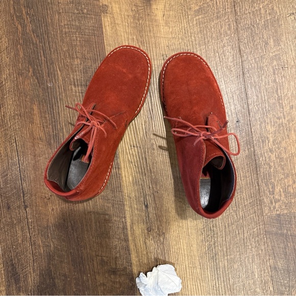 Cole Haan Shoes - Cole Haan Burnt Red Suede Ankle Boots D11150